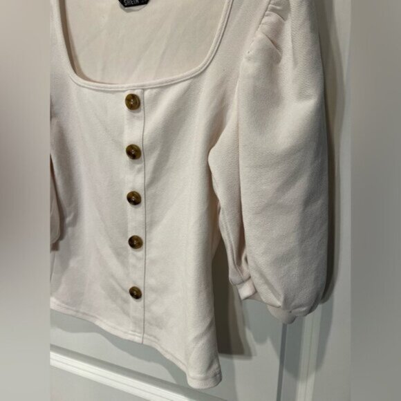 Shein Puffer Sleeve Top Size Medium - Picture 6 of 12